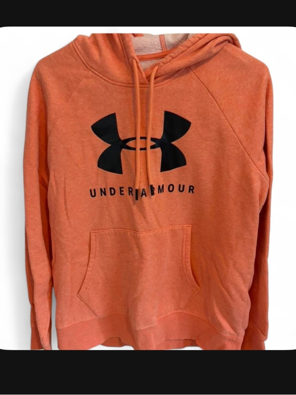 Under Armour Coral Pink Fleece Hoodie (Medium)